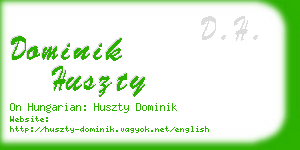 dominik huszty business card